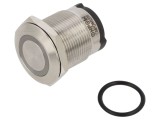 Comutator anti-vandalism ONPOW - SPST 10A/24VDC, IP65, LED roşu