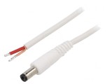 Cablu Alimentare Alb 1x1mm2 1.5m DC 5.5x2.1