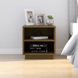 813331 vidaXL Bedside Cabinet Honey Brown 40x34x40 cm Solid Wood Pine