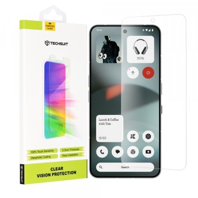 Folie de protectie Ecran Techsuit Clear Vision pentru Nothing Phone (3), Sticla Securizata, Full Glue foto