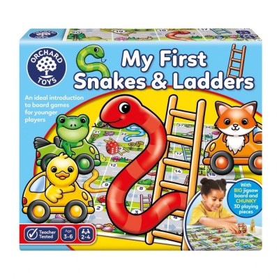 Joc de societate Serpi si Scari MY FIRST SNAKES AND LADDERS foto