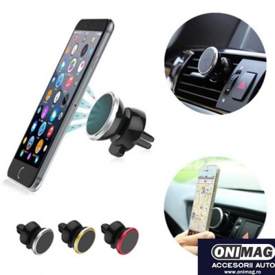 Suport Magnetic Auto Telefon 360 Albastru foto