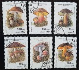 Set timbre Madagascar &ndash; Ciuperci / Fungi &ndash; 6 piese, obliterate, Repoblika Demokratika Malagasy