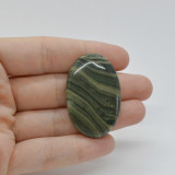 Cabochon jasp zebra verde 40x26x6mm c34