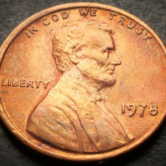 Moneda 1 CENT - SUA, anul 1978 * Cod 4559