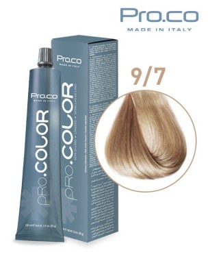 Vopsea de par profesionala PRO.COLOR 100 ml - Pro.Co - 9/7 BLOND SUPER DESCHIS BEJ foto