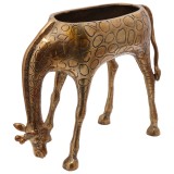 vidaXL Vas de gheață formă de girafă, alamă, 49x22x39 cm, aluminiu