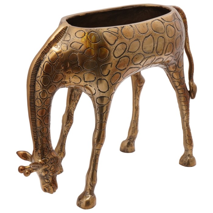 vidaXL Vas de gheață formă de girafă, alamă, 49x22x39 cm, aluminiu