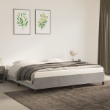 VidaXL Cadru de pat fără saltea, gri deschis, 200x200 cm, catifea 347342