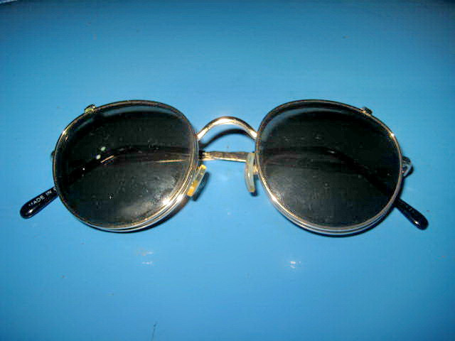 5934-Ochelari Vintage dubli, rama metal, geam sticla.