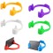 Set 6 suporturi pentru telefoane, 9.4 x 11.4 x 4.2 cm, silicon, TPU, multicolor