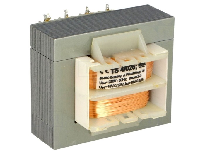 Transformator 4VA 230V AC 18V 120mA