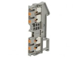Conector șine 0,14-4mm&sup2; 1 pistă 4 borne gri push-in