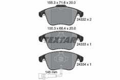 TEXTAR 2433301 Q+ set placute frana,frana disc foto