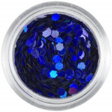 Decora&Aring;&pound;iune cu efect holografic, 2mm - hexagon albastru-violet