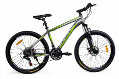Bicicleta MTB MalTrack Sport Gray cu 21 Viteze, Roti 26 Inch, Mountain Bike foto