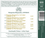 Liszt: Hungarian Rhapsodies Nos. 1-6 | Franz Liszt, Staatskapelle Weimar, Arthur Fagen, Clasica, Naxos