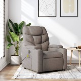 VidaXL Fotoliu de masaj rabatabil, gri taupe, material textil