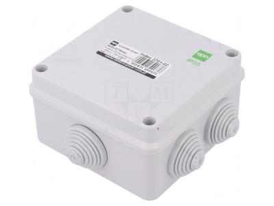 Cutie de Conexiuni IP55 Gri 129x129x61mm foto