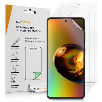 Set 6 Folii de protectie pentru Samsung Galaxy A52 / Galaxy A52 5G / Galaxy A52s 5G, kwmobile, Fata, Transparenta, 57101.1 foto
