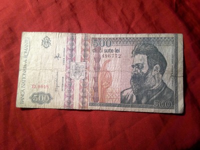 Bancnota 500 lei 1992 Brancusi , cal. slaba foto