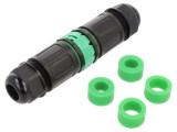 Conector Alimentare AC IP68 SHENZHEN GREENWAY M685E.5P.4-14MM Negru