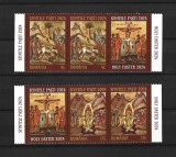 ROMANIA 2024 - SFINTELE PASTI, 2 VALORI + VINIETA, DIN MINICOALA, MNH - LP 2460, Nestampilat