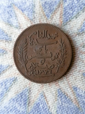 Moneda Tunisia 5 centimes 1908 (1326)A. foto