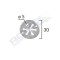 Saiba De Fixare Capac Pentru Audi/Seat/Vw 5X30mm - Alb Set 10 Buc 140488 70143Z-RMX