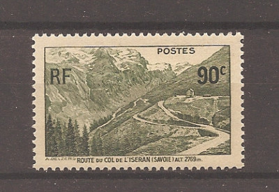 Franta 1937 - Deschiderea drumului de munte &amp;bdquo;Col de l`Iseran&amp;rdquo;, MNH foto