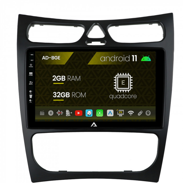 Navigatie Mercedes Benz CLK W209 (2000-2005) (2000-2005), Android 11, E-Quadcore 2GB RAM + 32GB ROM, 9 INCH - AD-BGE9002+AD-BGRKIT416V2