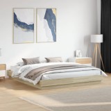 Cumpara ieftin Cadru de pat, stejar sonoma, 180x200 cm, lemn prelucrat