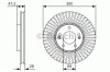 Disc frana HYUNDAI SONATA V (NF) (2005 - 2010) BOSCH 0 986 479 S14