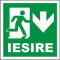 Indicator Iesire de salvare jos - Semn Protectia Muncii