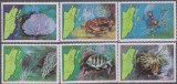 Timbre cu faună marină din Belize