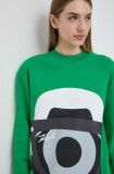 Cumpara ieftin Karl Lagerfeld bluza femei, culoarea verde, cu imprimeu