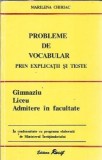Cumpara ieftin Probleme de vocabular prin explicatii si teste - Marilena Chiriac