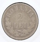 Romania 2 Lei 1875 - Carol I, Argint 10 g/835, 27 mm, KM-8