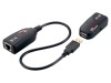 Extender USB Negru 50m Cat 5e/6