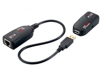 Extender USB Negru 50m Cat 5e/6 foto