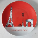 Farfurie ceramica La belle vie a Paris,19cm diametru