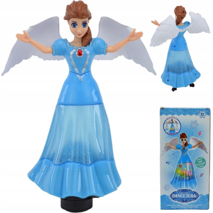 PĂPUȘĂ INTERACTIVĂ CU LUMINI ȘI MUZICĂalbastră