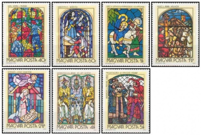 Ungaria 1972 - picturi pe sticla, serie neuzata