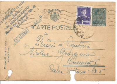 (@) carte postala(ilustrata)- Cenzura militara 1945 foto