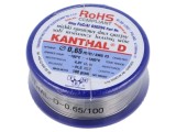 Fir rezistență KANTHAL 0,65mm 4,07&Omega;/m 100-1300&deg;C 0,1kg