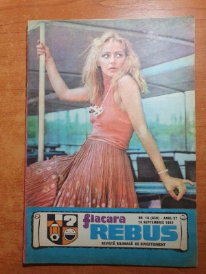 revista flacara rebus 15 septembrie 1983 - 2 rebusuri completate din 21 foto