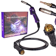 Pistol de sudura profesional 4m MB15 Mig Mag Tig cu conector Euro (pentru sarma de 0,6-1,2 mm) foto