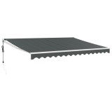 Cumpara ieftin Copertina retractabila automata, antracit, 5x3 m