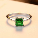 Inel Argint cu piatra Verde Green Smarald-- ARG362E