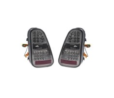 Stop spate, lampa Mini One/Cooper/Cabrio (R50/R52/R53), 07.2004-07.2007, model tuning, montare spate, stanga+dreapta, cu indicator led; LED+W16W; fum